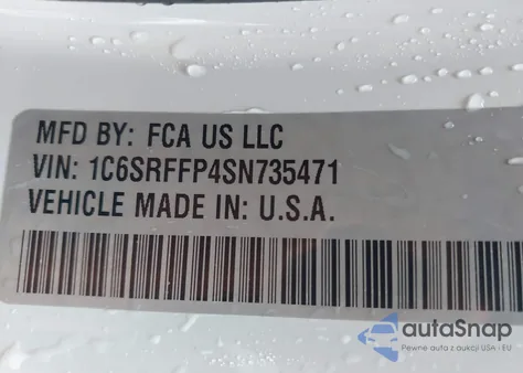 2025 Ram 1500 Big Horn 4X4 5'7 Box из США, поврежденный, VIN 1C6SRFFP4SN735471